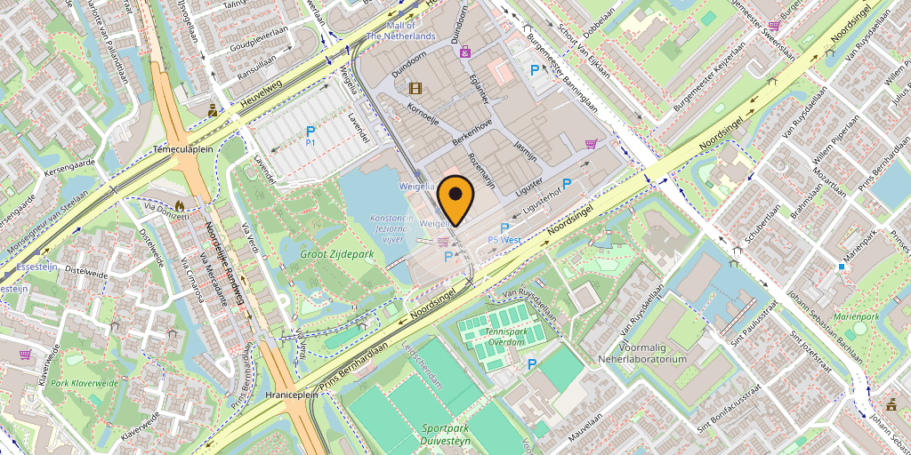 Kaart met de locatie van Baahu Tandoori & Curries, Liguster 72, 2262 AC Leidschendam